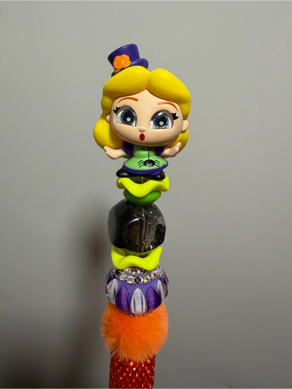 Cute Yellow Halloween Doll Pencil Topper - Kids Toys